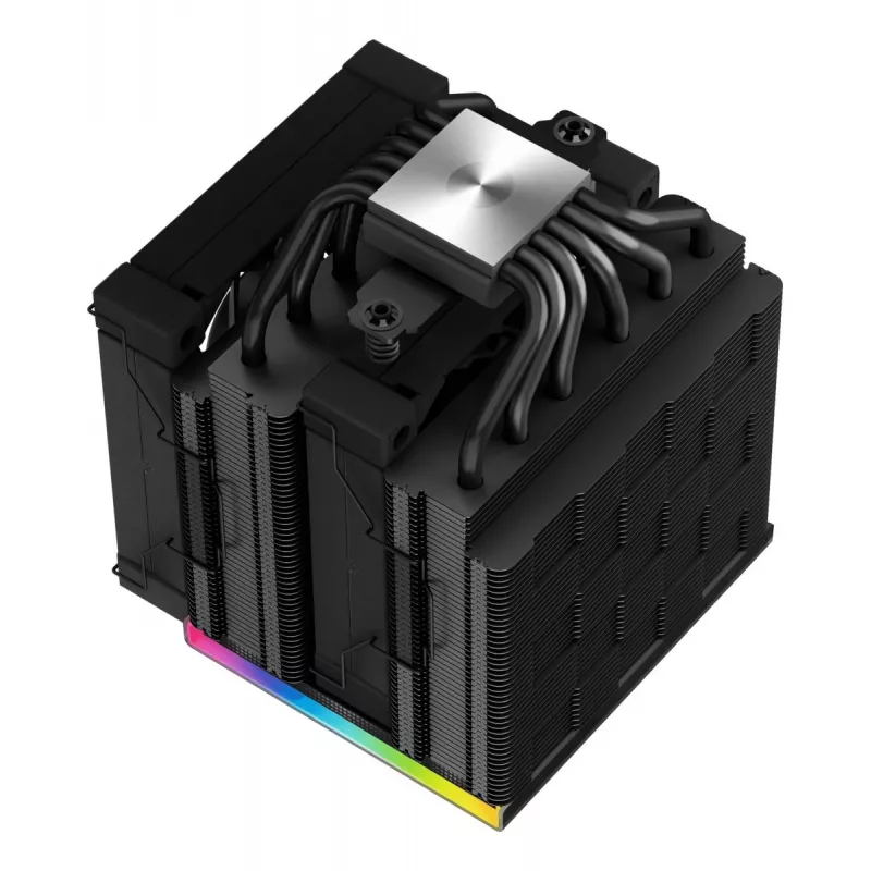 Air cooler DeepCool AK620 12 cm, dual 120 mm fans, 6 heat pipes, TDP 260 W, PWM, FDB, height 160 mm, black