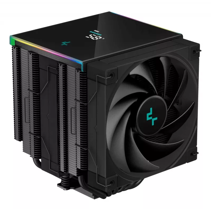 Air cooler DeepCool AK620 12 cm, dual 120 mm fans, 6 heat pipes, TDP 260 W, PWM, FDB, height 160 mm, black