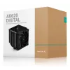 Air cooler DeepCool AK620 12 cm, dual 120 mm fans, 6 heat pipes, TDP 260 W, PWM, FDB, height 160 mm, black