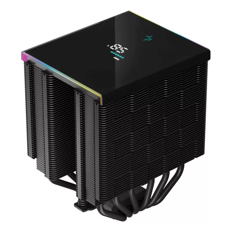 Air cooler DeepCool AK620 12 cm, dual 120 mm fans, 6 heat pipes, TDP 260 W, PWM, FDB, height 160 mm, black
