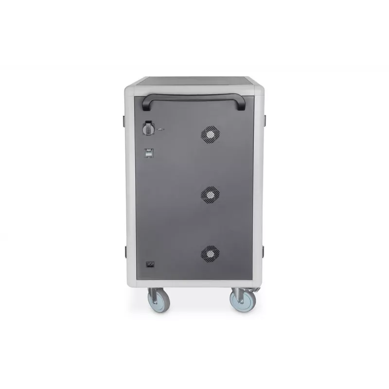 DIGITUS Charging trolley 30 charge bases, 15.6in, black 1100 x 700 x 650 mm, incl. USB, PDU, fan