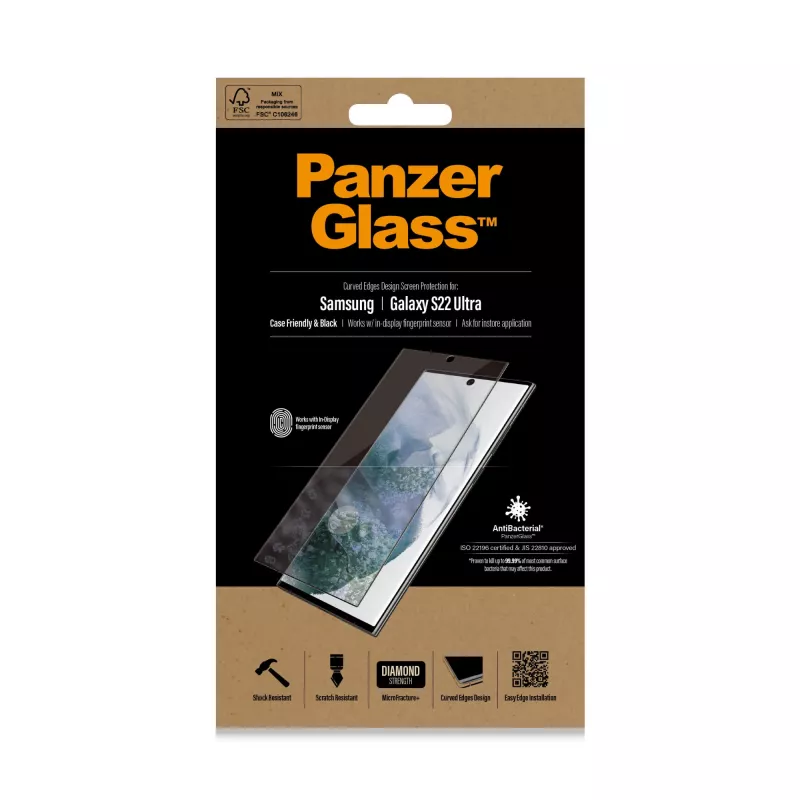 PanzerGlass ® UltraForce1 Samsung Galaxy S22 Ultra 5G | Screen Protector