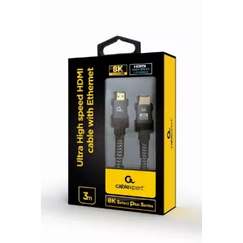 GEMBIRD Ultra High speed HDMI cable with Ethernet, ”8K Select Plus Series”, 3m