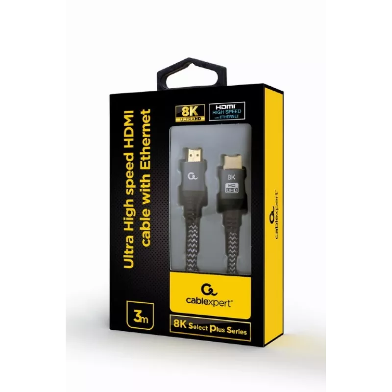 GEMBIRD Ultra High speed HDMI cable with Ethernet, ”8K Select Plus Series”, 3m