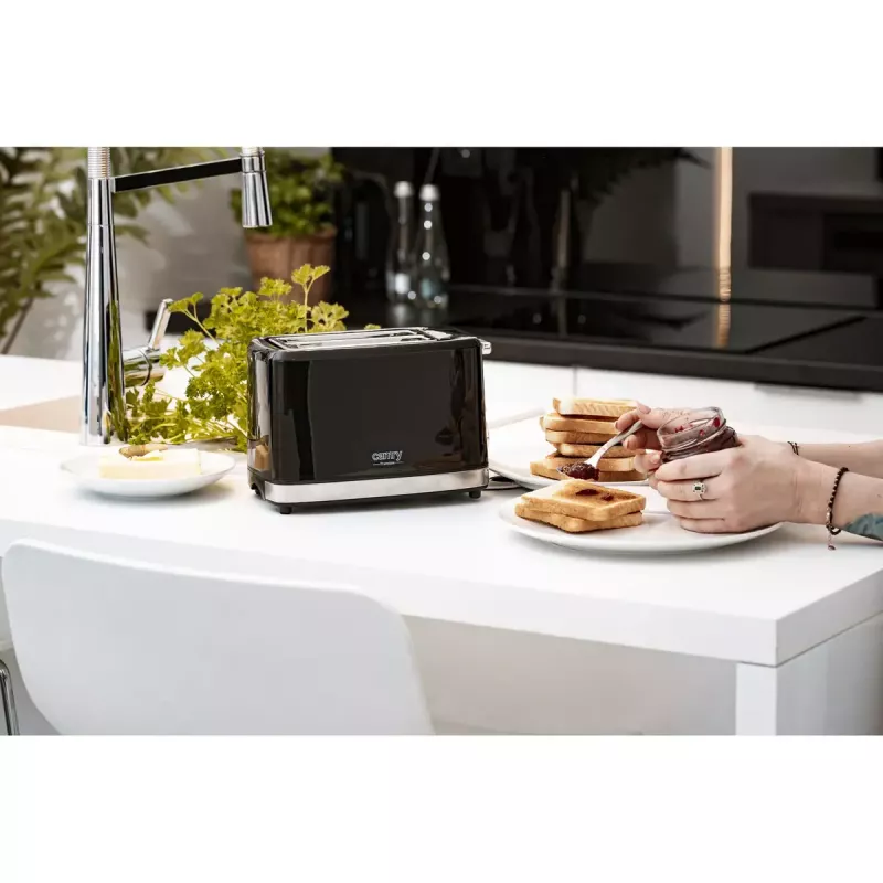 Toaster Camry Premium CR 3218 2 slice 900 W Black Silver