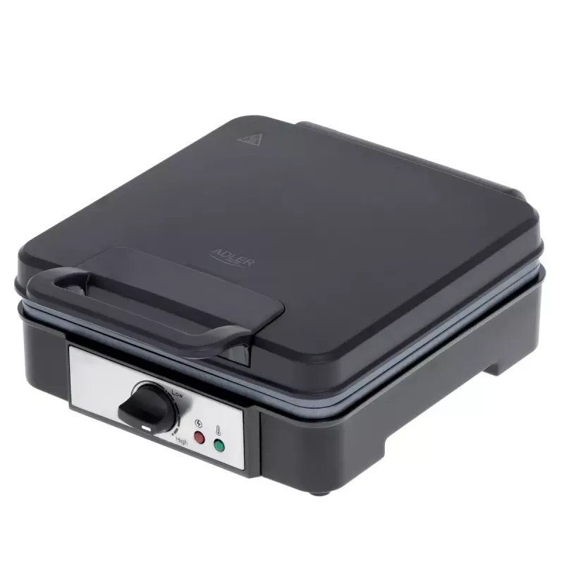 Waffle iron Adler AD 3049, 4 square waffles, non-stick, 1800 W, black