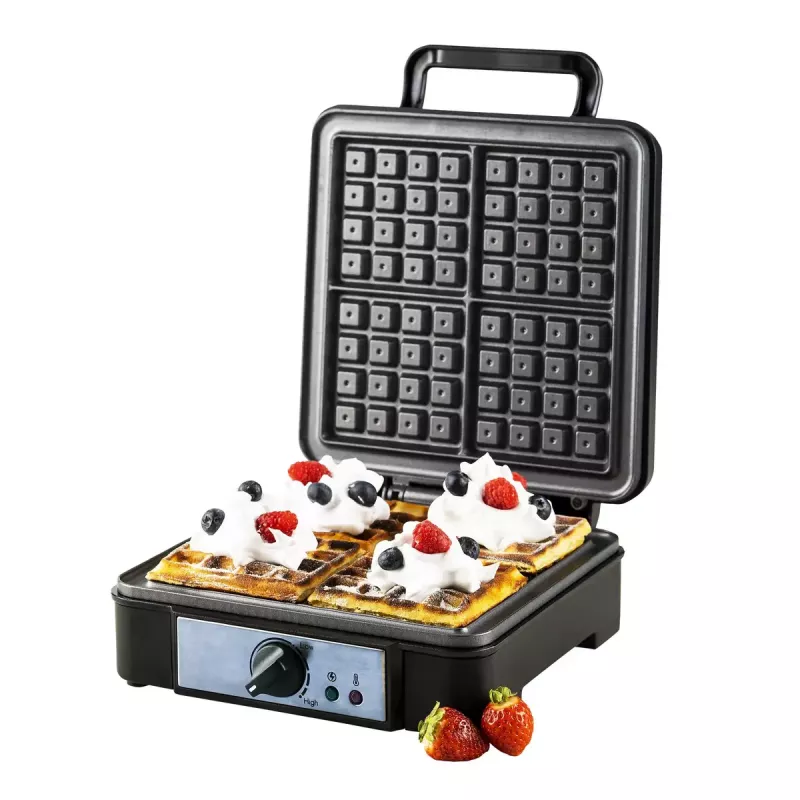 Waffle iron Adler AD 3049, 4 square waffles, non-stick, 1800 W, black