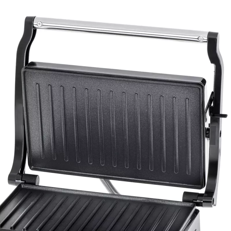 Contact Grill Adler AD 3052 rectangular steel/black, 1200 W, grate top, lockable lid