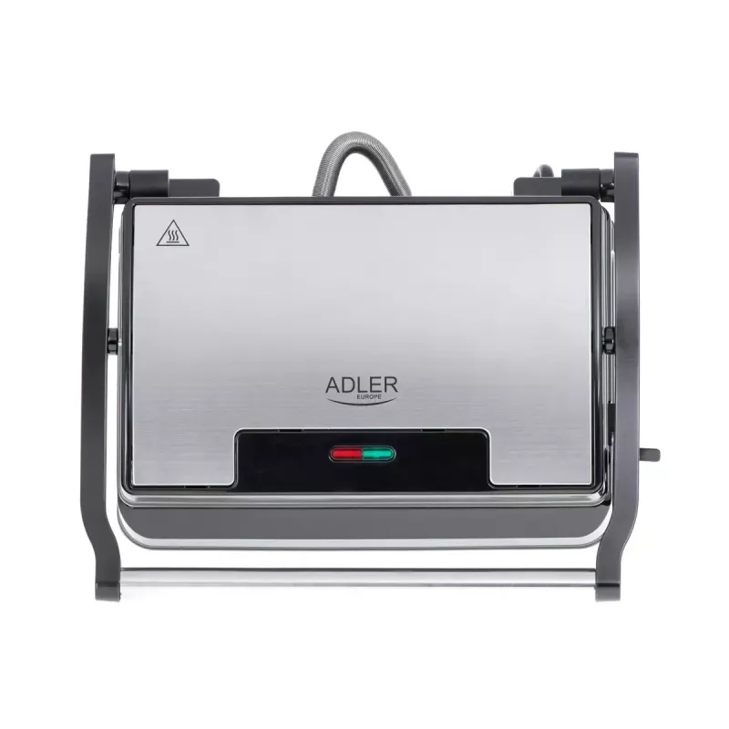 Contact Grill Adler AD 3052 rectangular steel/black, 1200 W, grate top, lockable lid