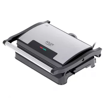 Contact Grill Adler AD 3052 rectangular steel/black, 1200 W, grate top, lockable lid