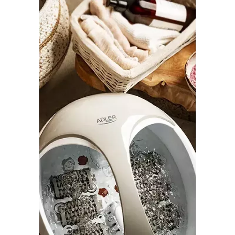 Foot bath Adler AD 2177 — infrared foot massager with heat, vibration, bubbles, 450 W, 5.6 L tank, ergonomic handle