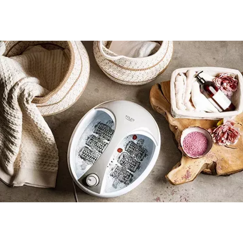 Foot bath Adler AD 2177 — infrared foot massager with heat, vibration, bubbles, 450 W, 5.6 L tank, ergonomic handle