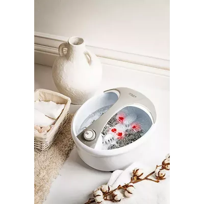 Foot bath Adler AD 2177 — infrared foot massager with heat, vibration, bubbles, 450 W, 5.6 L tank, ergonomic handle