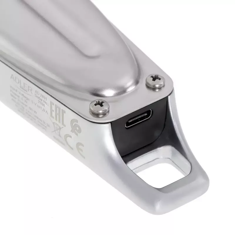 Hair Trimmers Adler AD 2831 Silver Stainless Steel V-shaped 1 mm