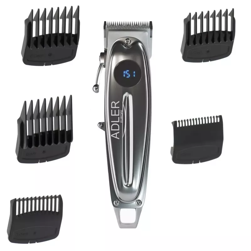 Hair Trimmers Adler AD 2831 Silver Stainless Steel V-shaped 1 mm