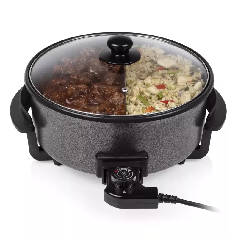 Multifunctional pan Tristar PZ-9135 XL Round Black Steel 1500W