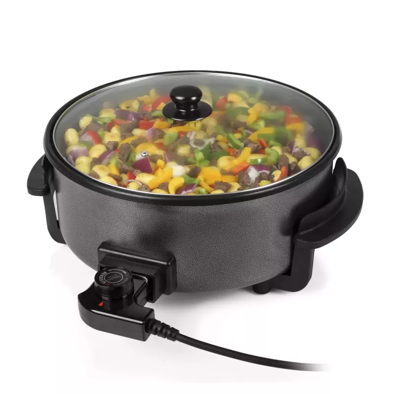 Multifunctional pan Tristar PZ-9135 XL Round Black Steel 1500W