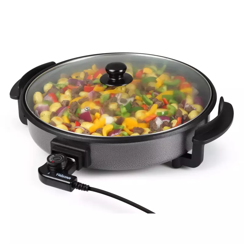 Grill Pan Tristar PZ-2964 Multifunctional Round Black 40 cm