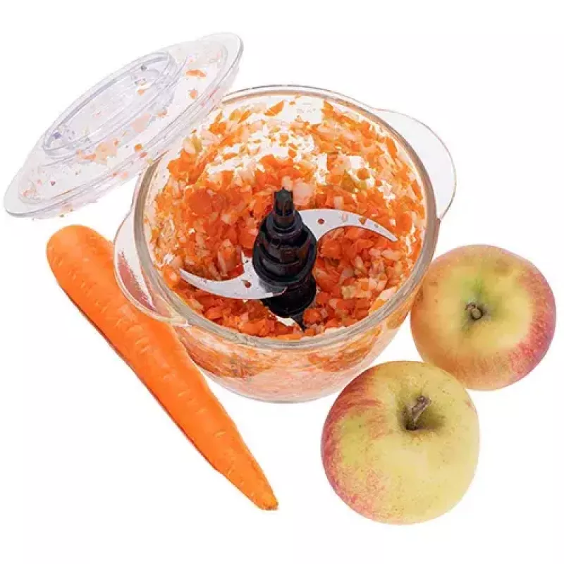 Electric food chopper Adler AD 4082, 1.2 L glass bowl, 300 W, 2 speeds, pulse, stainless steel blades