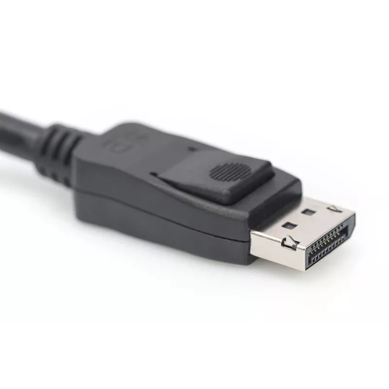 DIGITUS DisplayPort connection cable, DP M/M, 3m w/interlock, Ultra HD 8K, Vers. 1.3/1.4, black