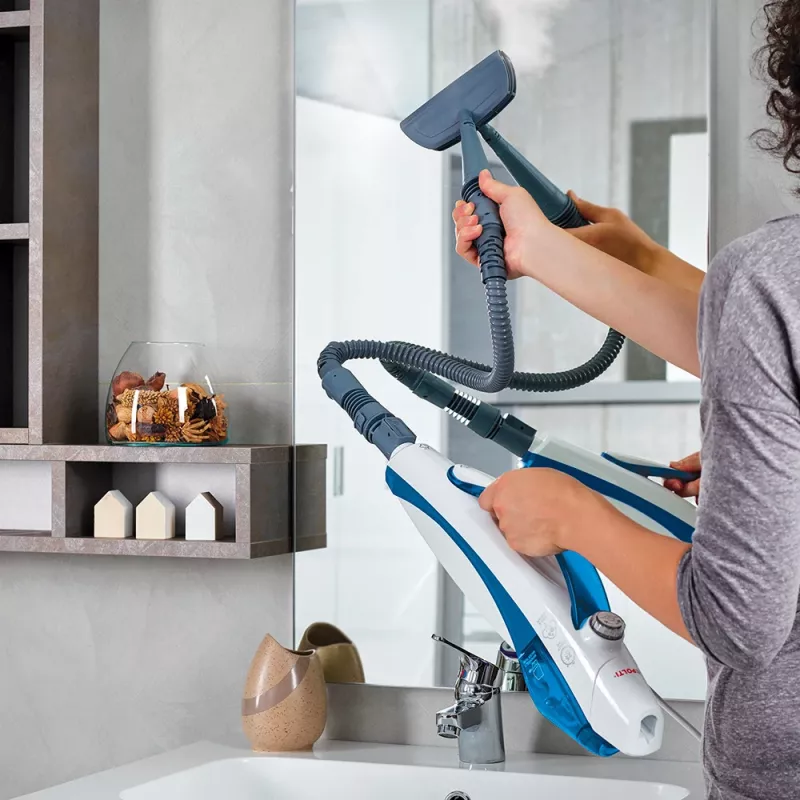 Polti Vaporetto SV460 Double Steam mop 0.3 L 1500 W Blue, White