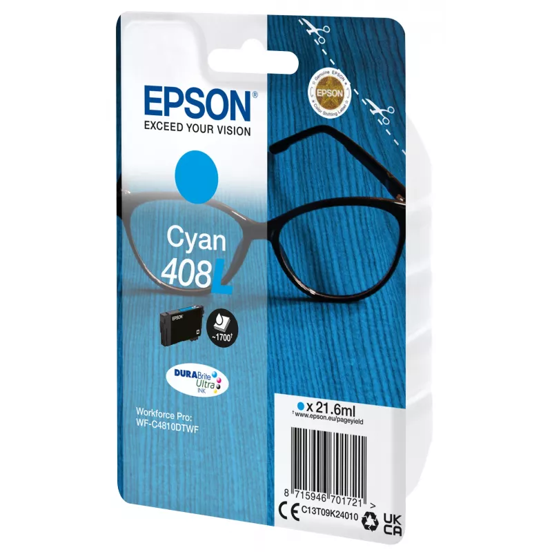 Epson 408L DURABrite Ultra ink cartridge 1 pc(s) Original High (XL) Yield Cyan