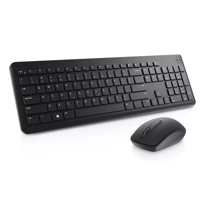 Wireless keyboard and mouse set Dell KM3322W — Full-size QWERTY, RF wireless, black, office use