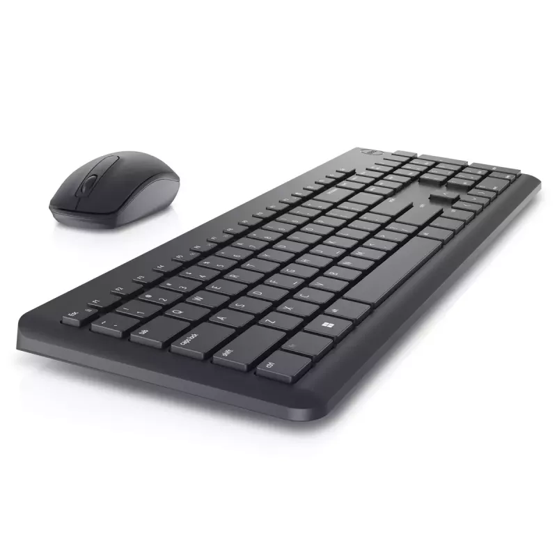 Wireless keyboard and mouse set Dell KM3322W — Full-size QWERTY, RF wireless, black, office use