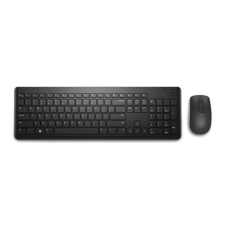 Wireless keyboard and mouse set Dell KM3322W — Full-size QWERTY, RF wireless, black, office use