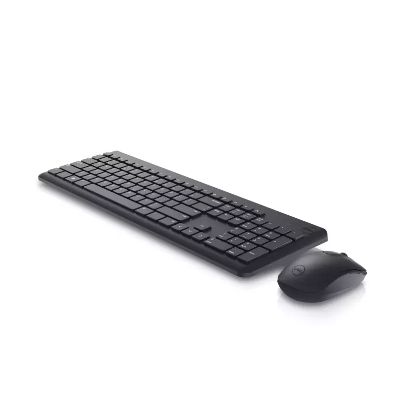 Wireless keyboard and mouse set Dell KM3322W — Full-size QWERTY, RF wireless, black, office use