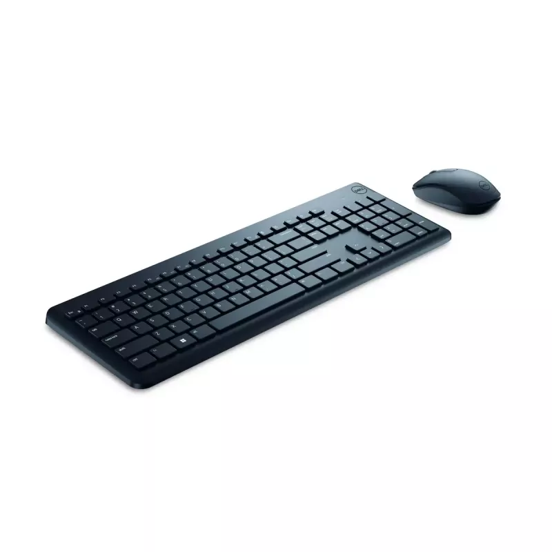 Wireless keyboard and mouse set Dell KM3322W — Full-size QWERTY, RF wireless, black, office use
