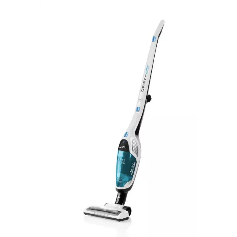 Cordless vacuum cleaner ETA Dasty AquaPlus ETA344790010 — 95 W motor, 14.4 V battery, up to 45 min, handstick and handheld, white/blue
