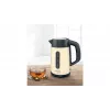 Electric kettle Bosch TWK4P437 1.7 L, 2400 W, stainless steel housing, cordless, beige/black