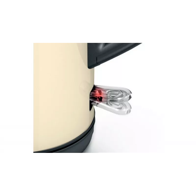 Electric kettle Bosch TWK4P437 1.7 L, 2400 W, stainless steel housing, cordless, beige/black