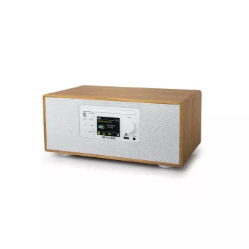 Personal radio Muse M-695 DBTW — DAB/DAB+/FM digital tuner, 2.8 inch TFT, 60W RMS, AC/DC, wood/white