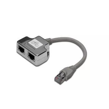 DIGITUS CAT 5e patch cable adapter 2x RJ45 female to 1x RJ45 male 0.19 m