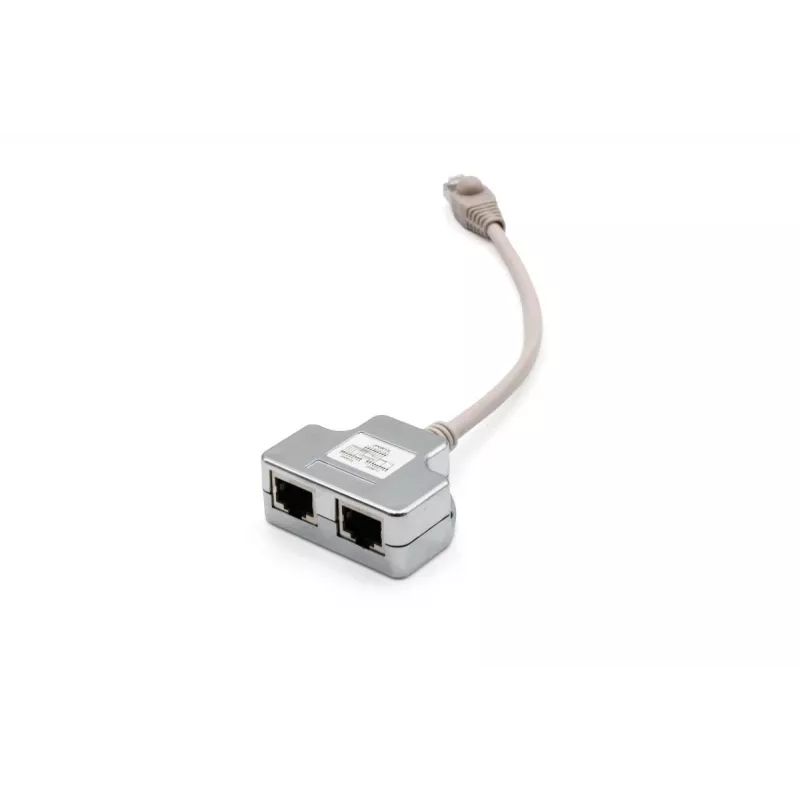 DIGITUS CAT 5e patch cable adapter 2x RJ45 female to 1x RJ45 male 0.19 m
