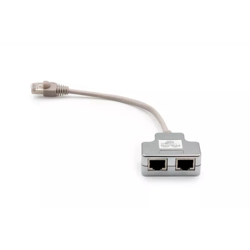 DIGITUS CAT 5e patch cable adapter 2x RJ45 female to 1x RJ45 male 0.19 m