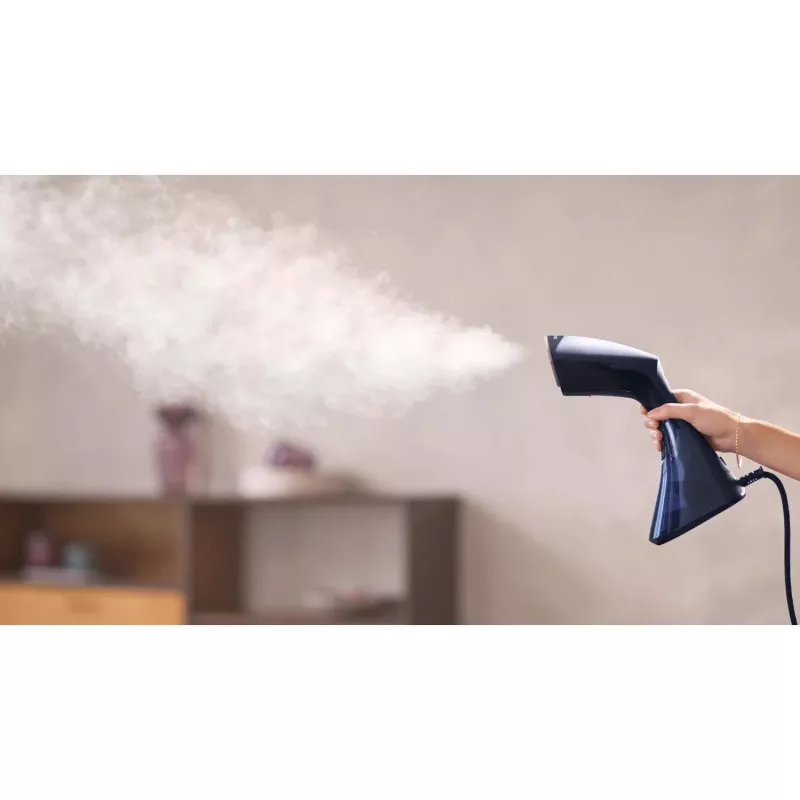Garment steamer Philips GC810/20 — 1600 W, 0.23 L water tank, 32 g/min continuous steam, black/pink