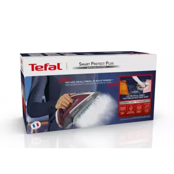 Dry & Steam Iron Tefal Smart Protect Plus FV6870 — 2800 W, Durilium Airglide soleplate, 0.27 L tank, 2 m cord, 1.437 kg
