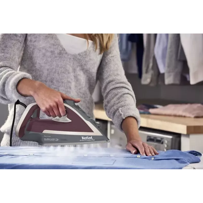 Dry & Steam Iron Tefal Smart Protect Plus FV6870 — 2800 W, Durilium Airglide soleplate, 0.27 L tank, 2 m cord, 1.437 kg