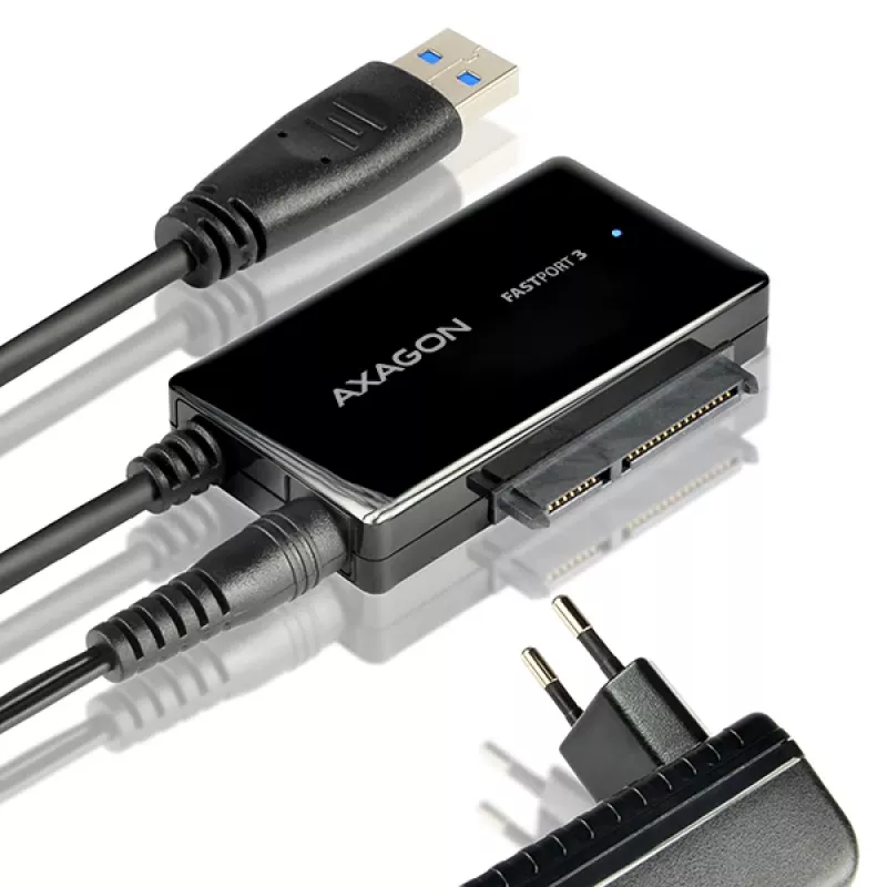 Axagon ADSA-FP3 USB 3.0 - SATA 6G adapter for connecting all SATA disks and drives.