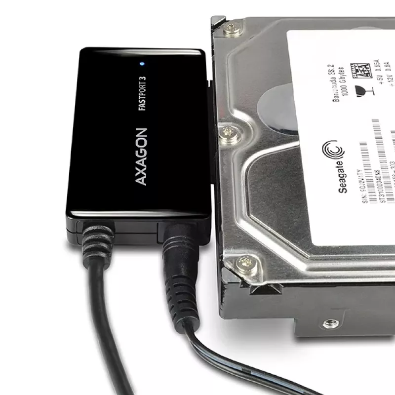 Axagon ADSA-FP3 USB 3.0 - SATA 6G adapter for connecting all SATA disks and drives.