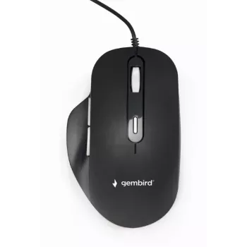 GEMBIRD Optical LED Mouse MUS-6B-02 Corded USB - 6 Button Wheel Black