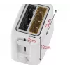 Toaster Adler AD 3223 2 slice 750 W White