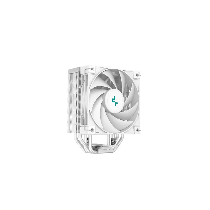 Air cooler DeepCool AK400 WH — 4×6 mm copper heat pipes, 120 mm FDB fan, 1850 RPM, 66.47 CFM, fits LGA 1700 and common Intel/AMD sockets, white