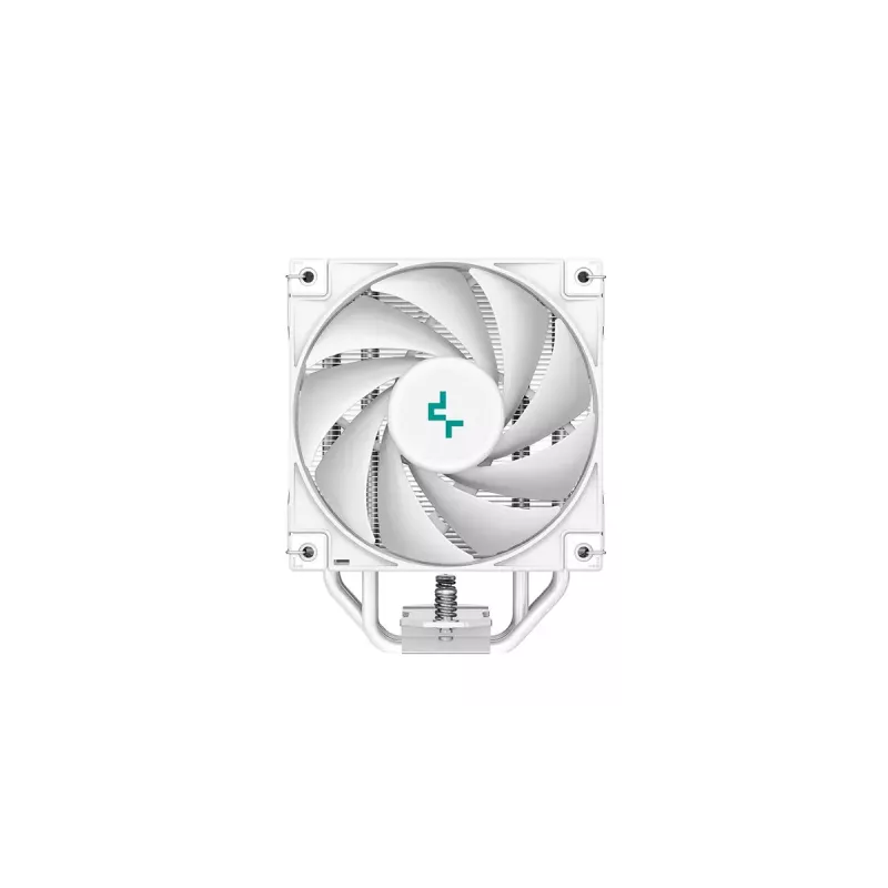 Air cooler DeepCool AK400 WH — 4×6 mm copper heat pipes, 120 mm FDB fan, 1850 RPM, 66.47 CFM, fits LGA 1700 and common Intel/AMD sockets, white