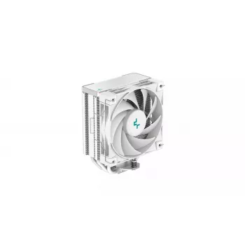 Air cooler DeepCool AK400 WH — 4×6 mm copper heat pipes, 120 mm FDB fan, 1850 RPM, 66.47 CFM, fits LGA 1700 and common Intel/AMD sockets, white