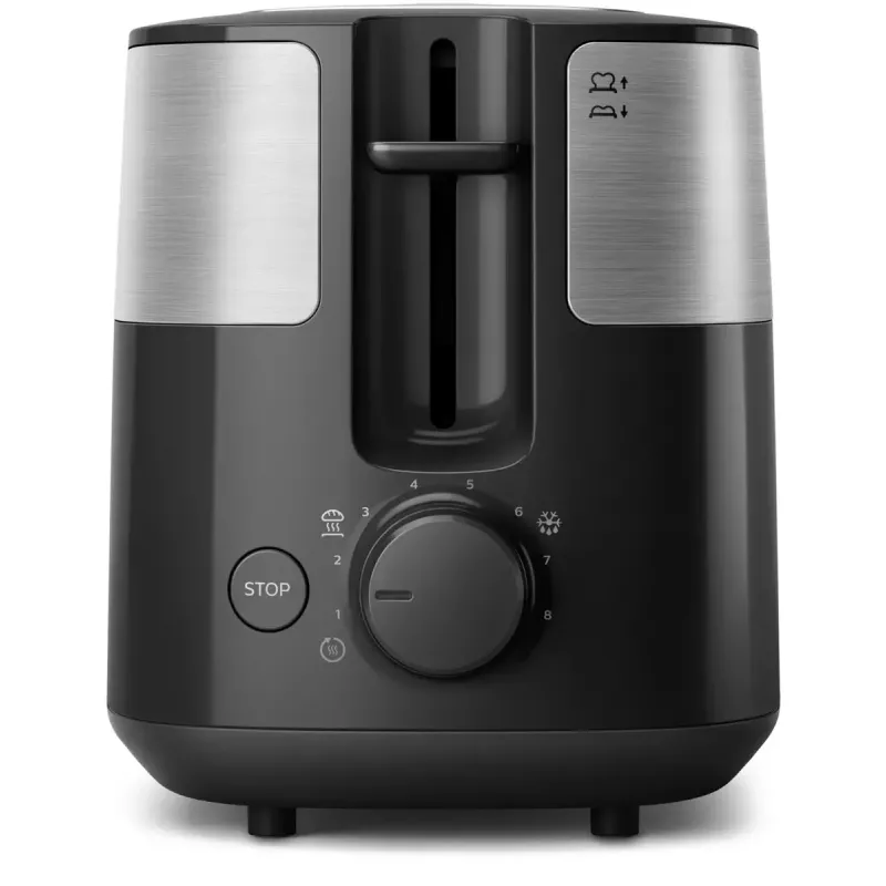 Toaster Philips HD2516/90 Daily Collection — 2-slice, 830 W, 8 browning levels, defrost, removable crumb tray