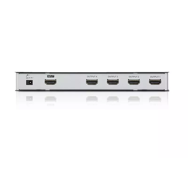 ATEN 4-Port HDMI Audio/Video Splitter 4Kx2K, HDMI, 4x HDMI, 4096 x 2160 pixels, Black, 4K Ultra HD, 15 m